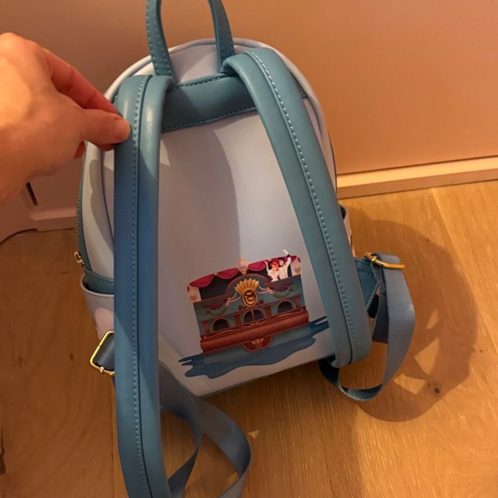 Loungefly Blue Little Mermaid Rainbow Mini Backpack - Picture 4 of 4